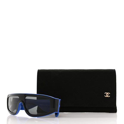 Chanel Acetate Cat Eye Sunglasses 6057 Black Blue 11 of 11