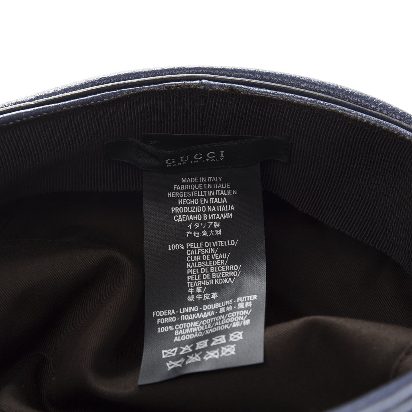 Calfskin Cellarius Hat S Washed Indigo