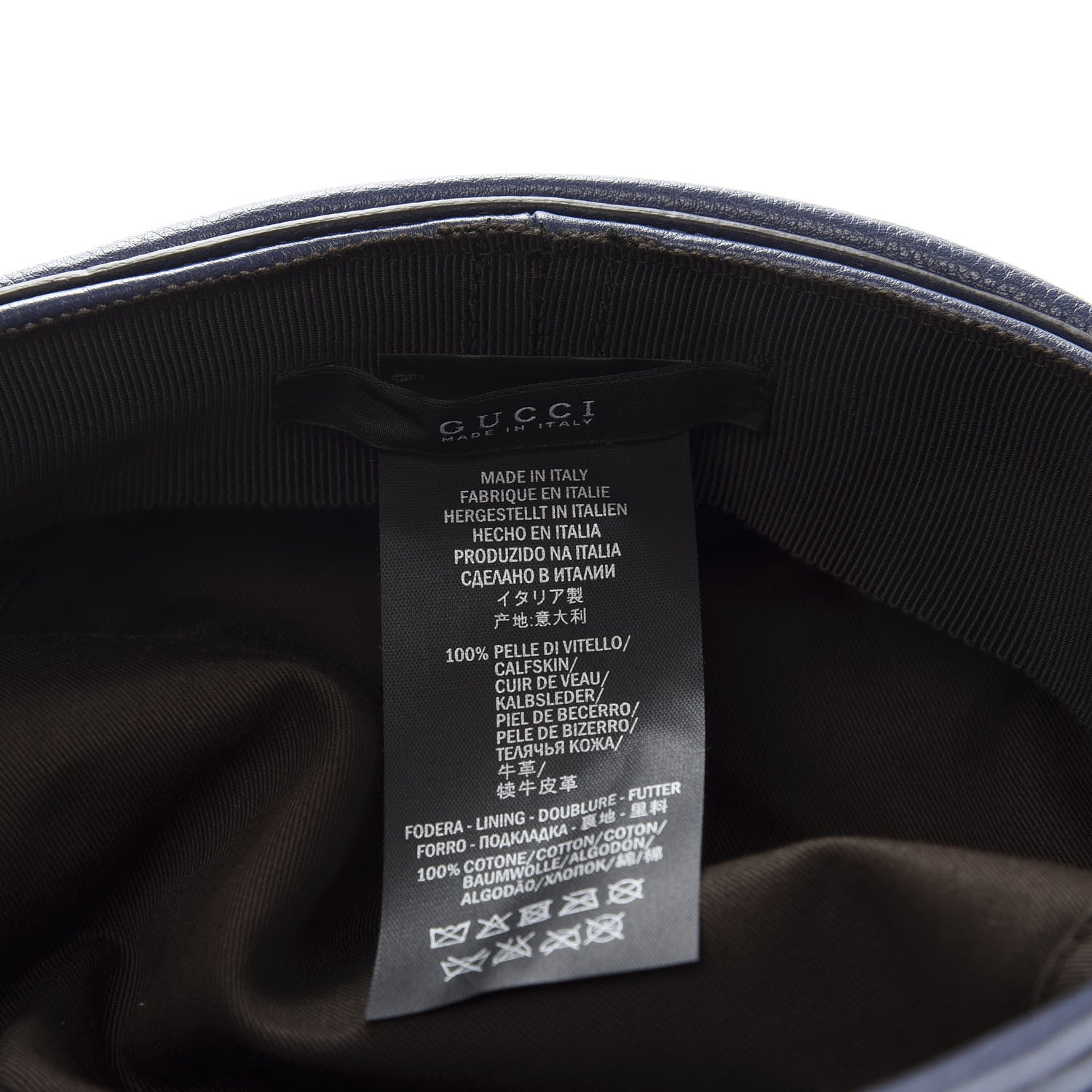 Gucci Calfskin Cellarius Hat S Washed Indigo 7 of 8