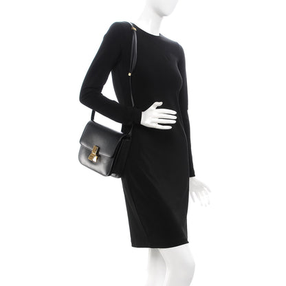 Celine Box Calfskin Medium Classic Box Flap Bag Black 2 of 11