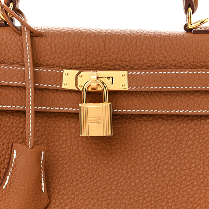 Hermes Togo Kelly Retourne 25 Gold 7 of 10