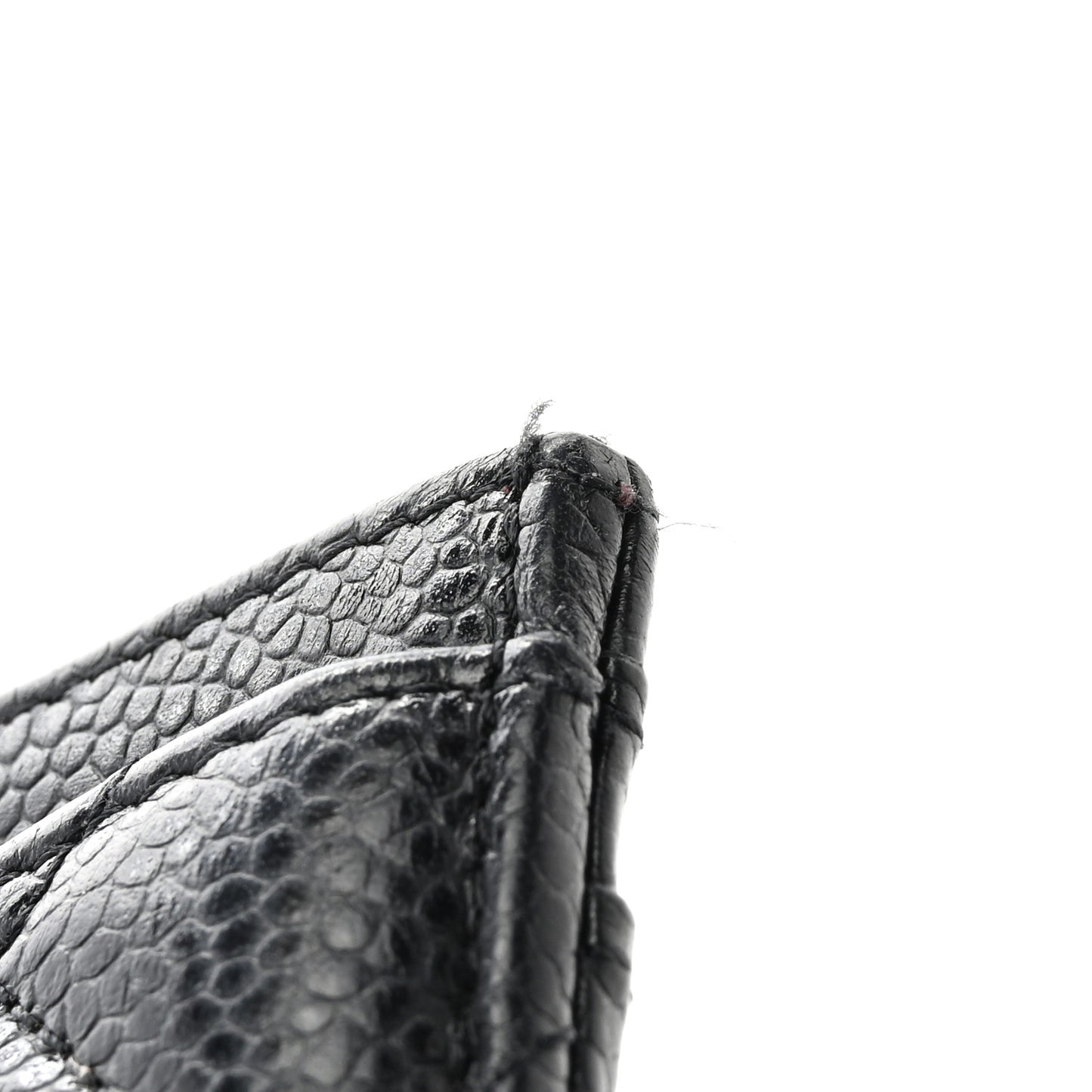 Caviar Quilted Card Holder Black