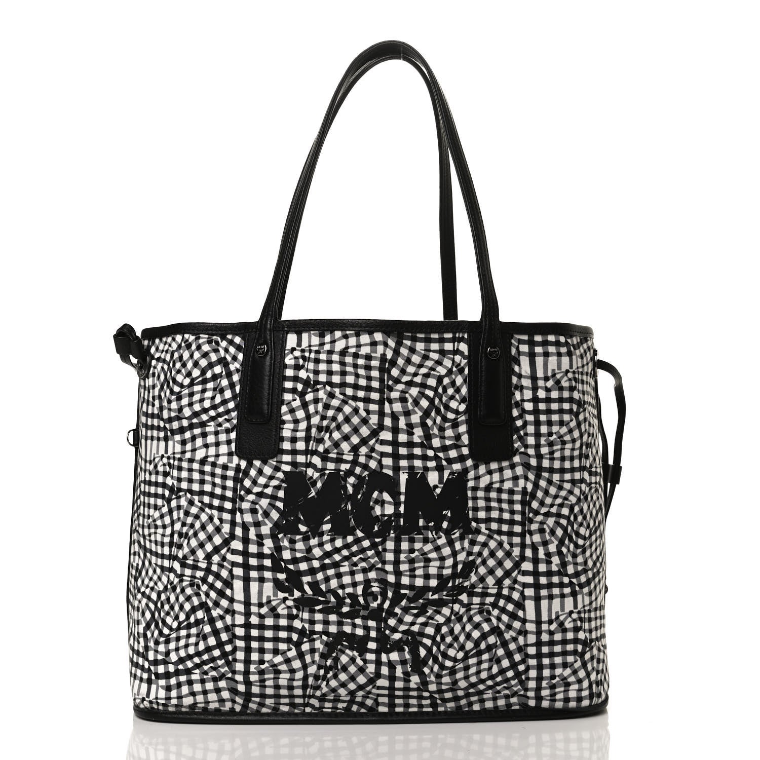 MCM Visetos Medium Liz Reversible Shopper Tote Black 14 of 21