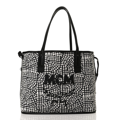 MCM Visetos Medium Liz Reversible Shopper Tote Black 14 of 21