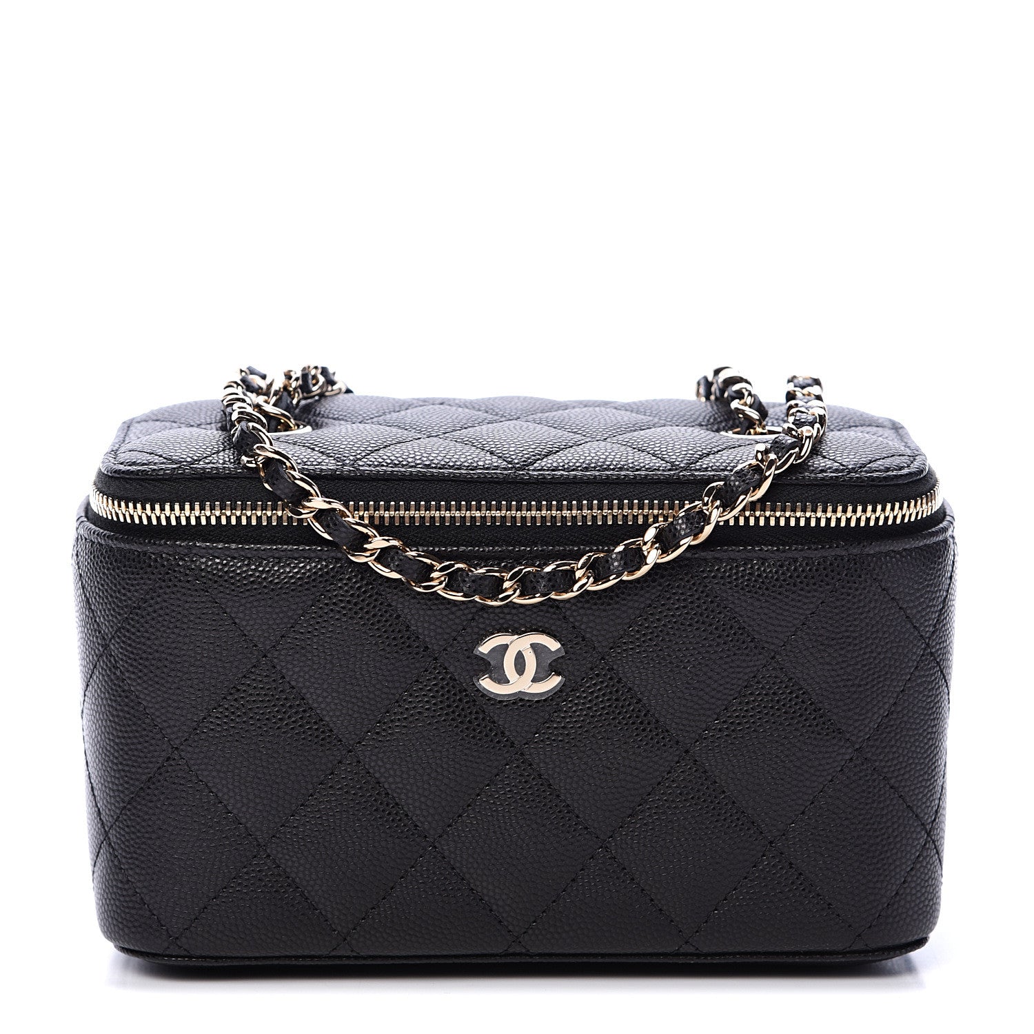 Chanel Caviar Quilted Small Vanity Case With Chain Black 1 of 10