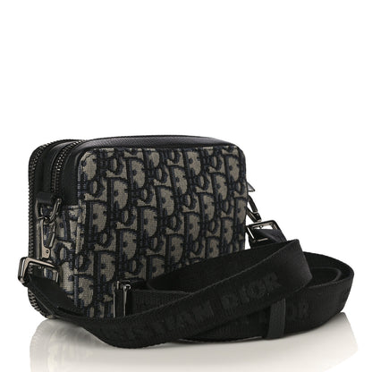 Christian Dior Oblique Pouch Navy Blue 2 of 11