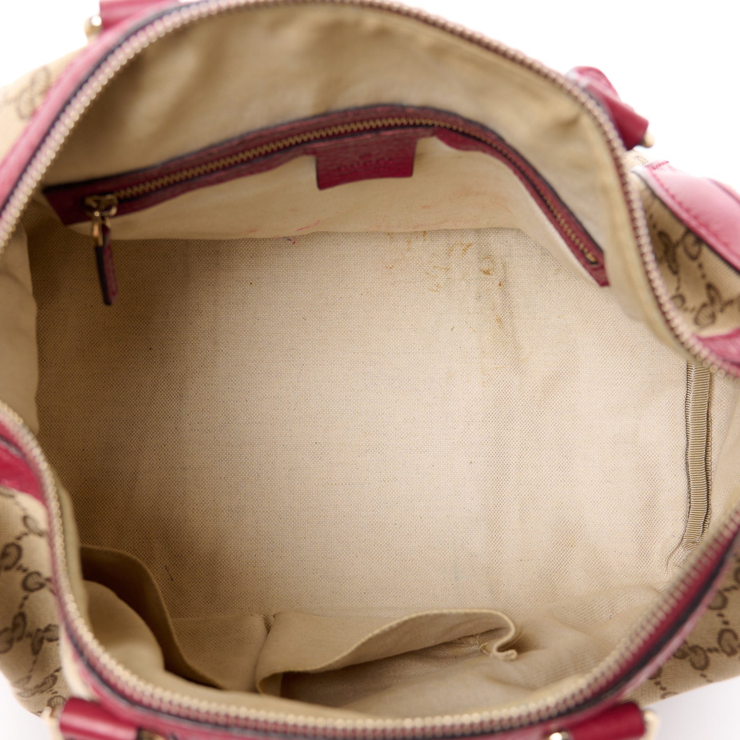 Monogram Cellarius Calfskin Vintage Web Medium Boston Beige Ebony Soft Burgundy Peonia Flower