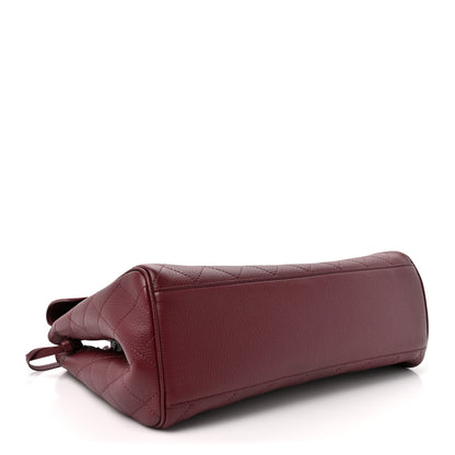 Chanel Grained Calfskin Stitched Urban Essentials Shopping Bag Dark Burgundy 4 of 11