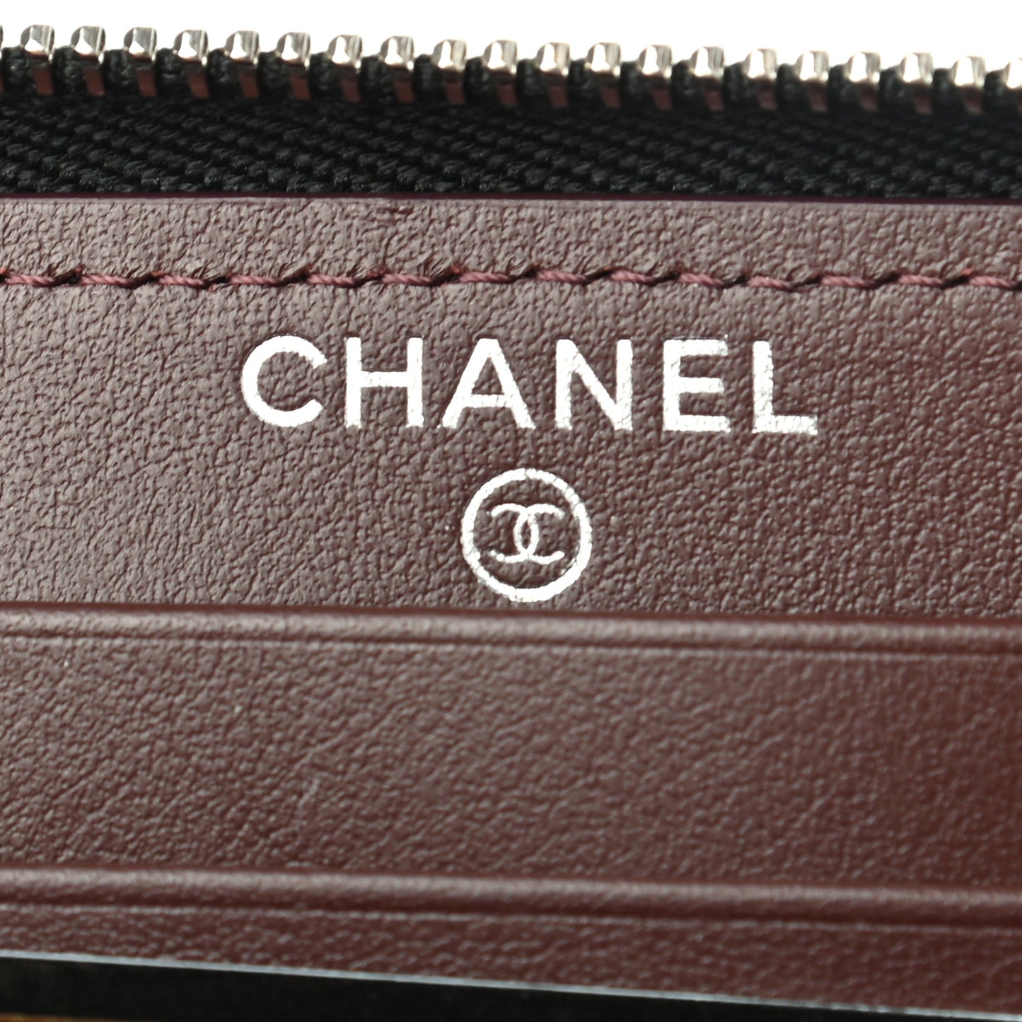 Caviar Quilted Medium Zip Around Wallet Black