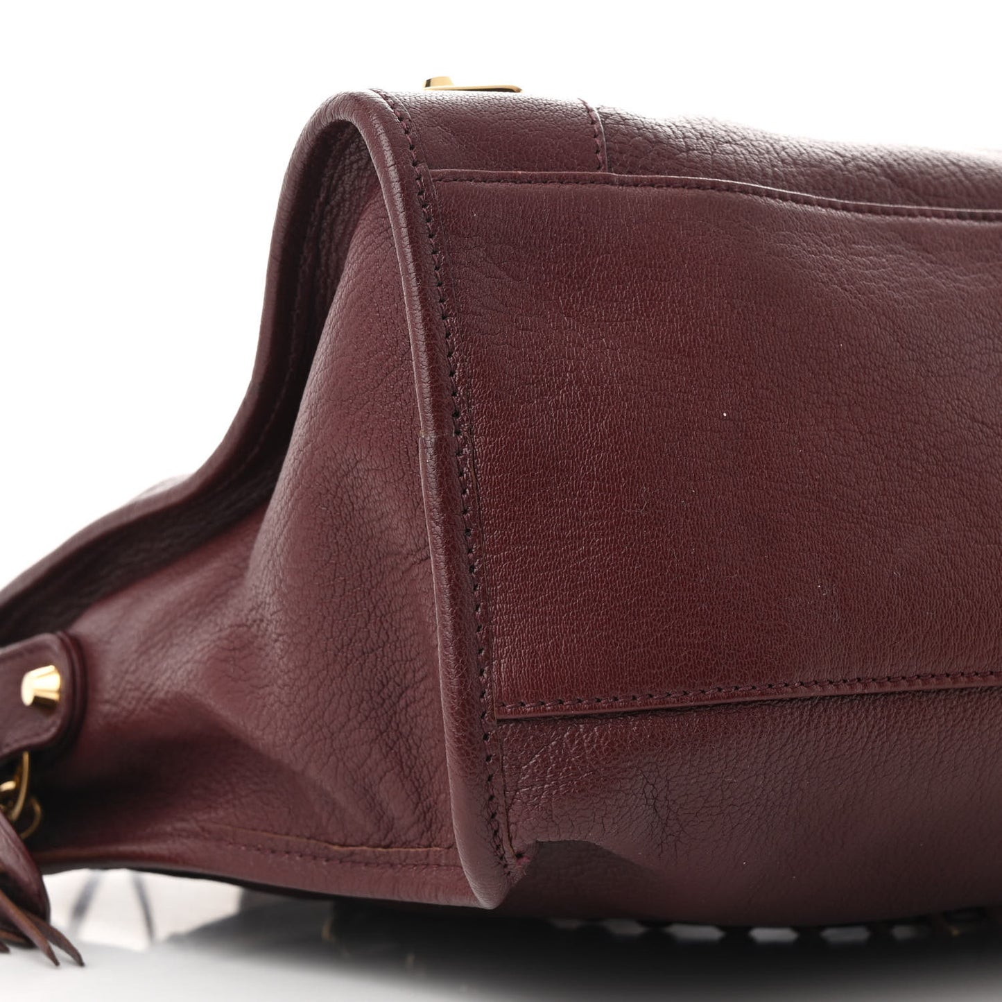 Chevre Gold Metallic Edge Hardware City Rouge Pourpre