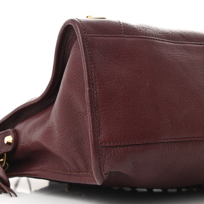 Balenciaga Chevre Gold Metallic Edge Hardware City Rouge Pourpre 10 of 11