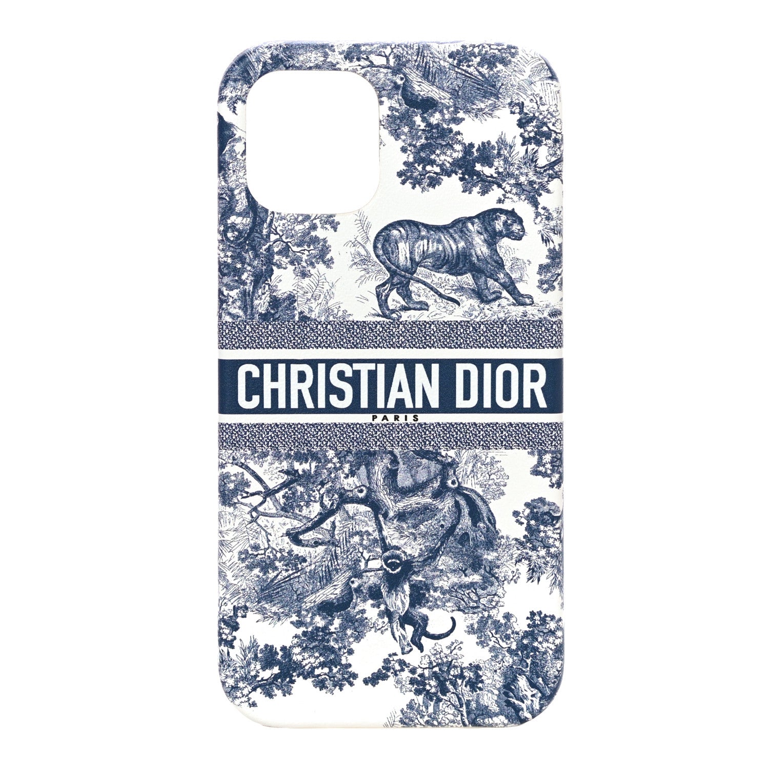 Christian Dior Calfskin Toile De Jouy iPhone 12 Pro Case Blue Multicolor 1 of 9