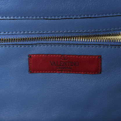 Valentino Garavani Vitello Small Rockstud Tote Blue Delft 8 of 9