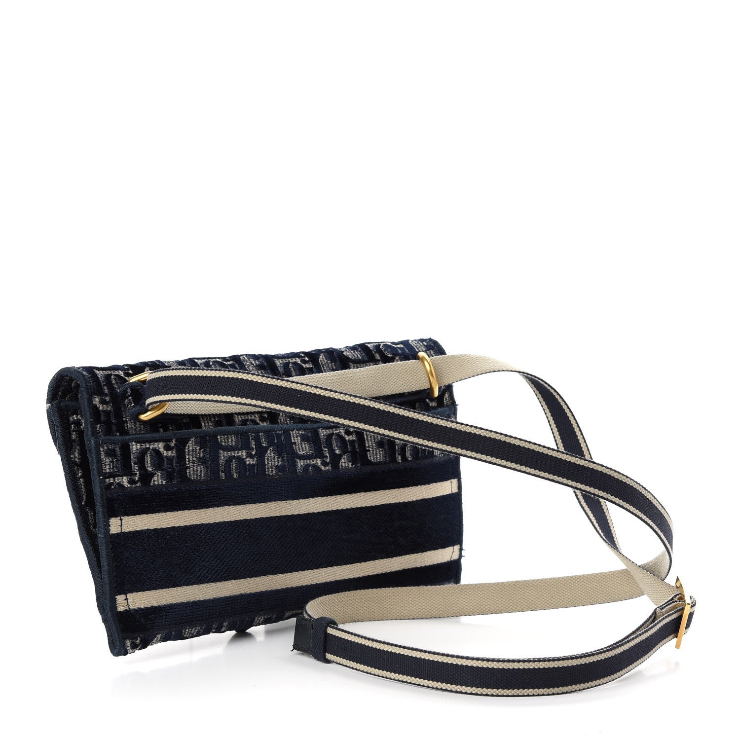 Christian Dior Oblique Slim Saddle Pouch Blue 3 of 10