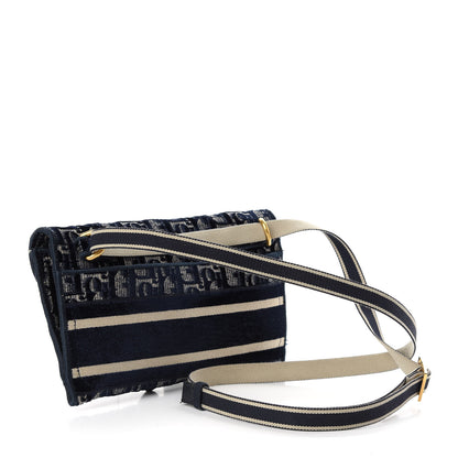 Christian Dior Oblique Slim Saddle Pouch Blue 3 of 10