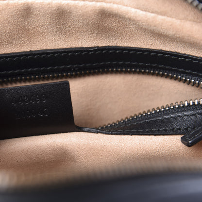 Gucci Calfskin Matelasse Medium GG Marmont Chain Shoulder Bag Black 7 of 11
