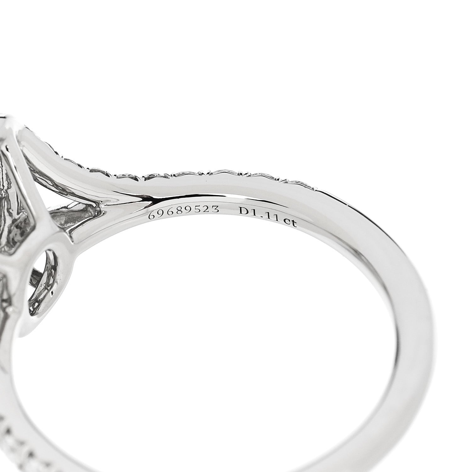 Tiffany Platinum Diamond 1.11ct Soleste Cushion Cut Double Halo Engagement Ring 49 4.75 5 of 6