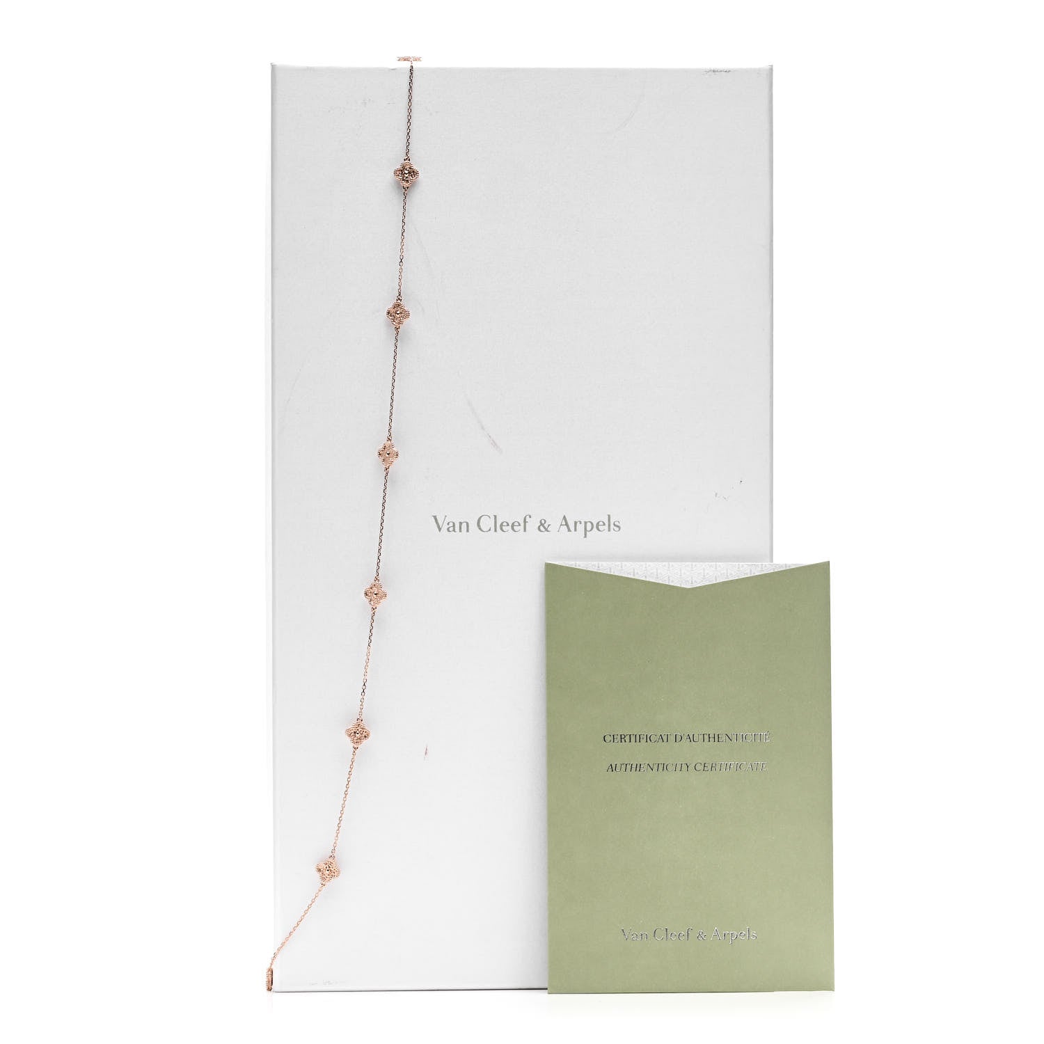 Van Cleef & Arpels 18K Rose Gold 16 Motifs Sweet Alhambra Necklace 6 of 6