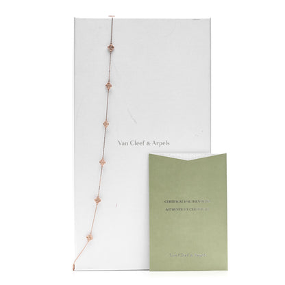 Van Cleef & Arpels 18K Rose Gold 16 Motifs Sweet Alhambra Necklace 6 of 6