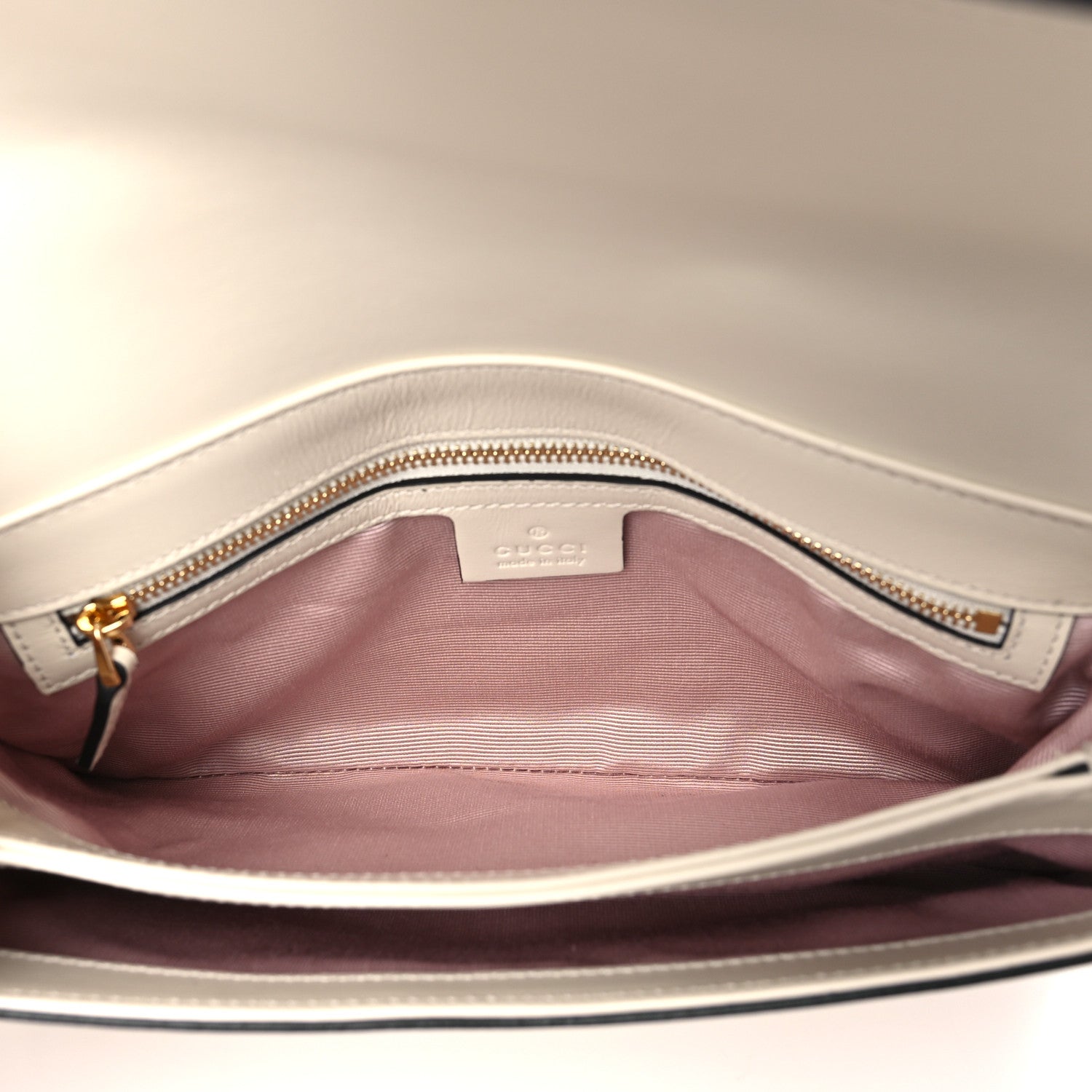 Gucci Vitello Palmellato Lux Bi-Color Small Arli Flap Shoulder Bag Mystic White Black 5 of 9