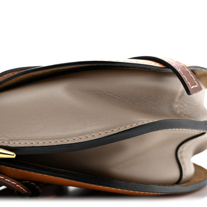 Loewe Calfskin Small Gate Crossbody Bag Amber Light Grey Rust 8 of 11