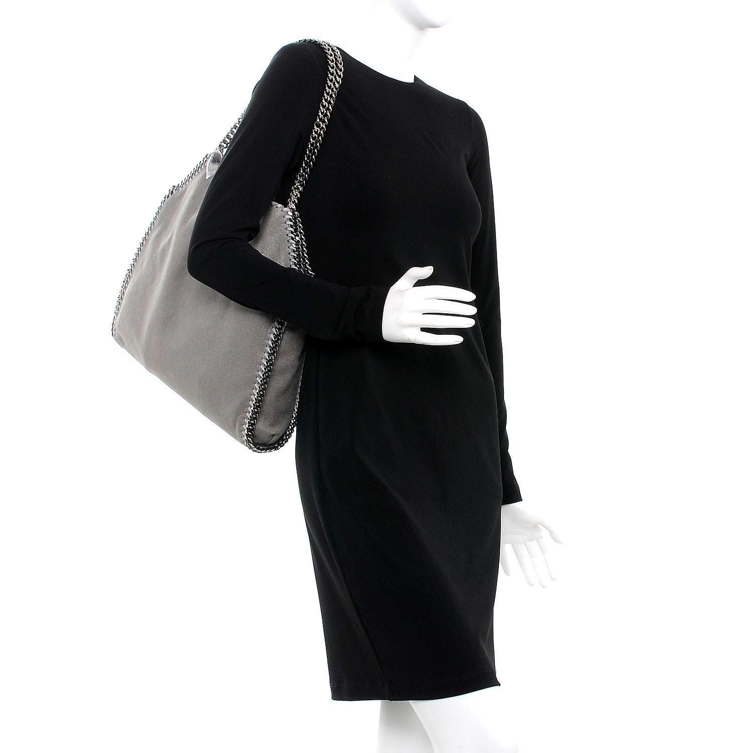 Stella McCartney Shaggy Deer Small Falabella Tote Light Grey 2 of 7
