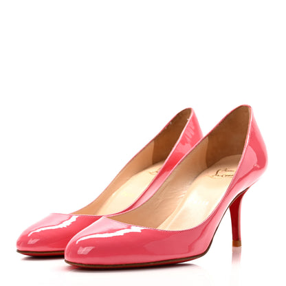 Christian Louboutin Patent Merci Allen 70 Pumps 37 Pink 3 of 7