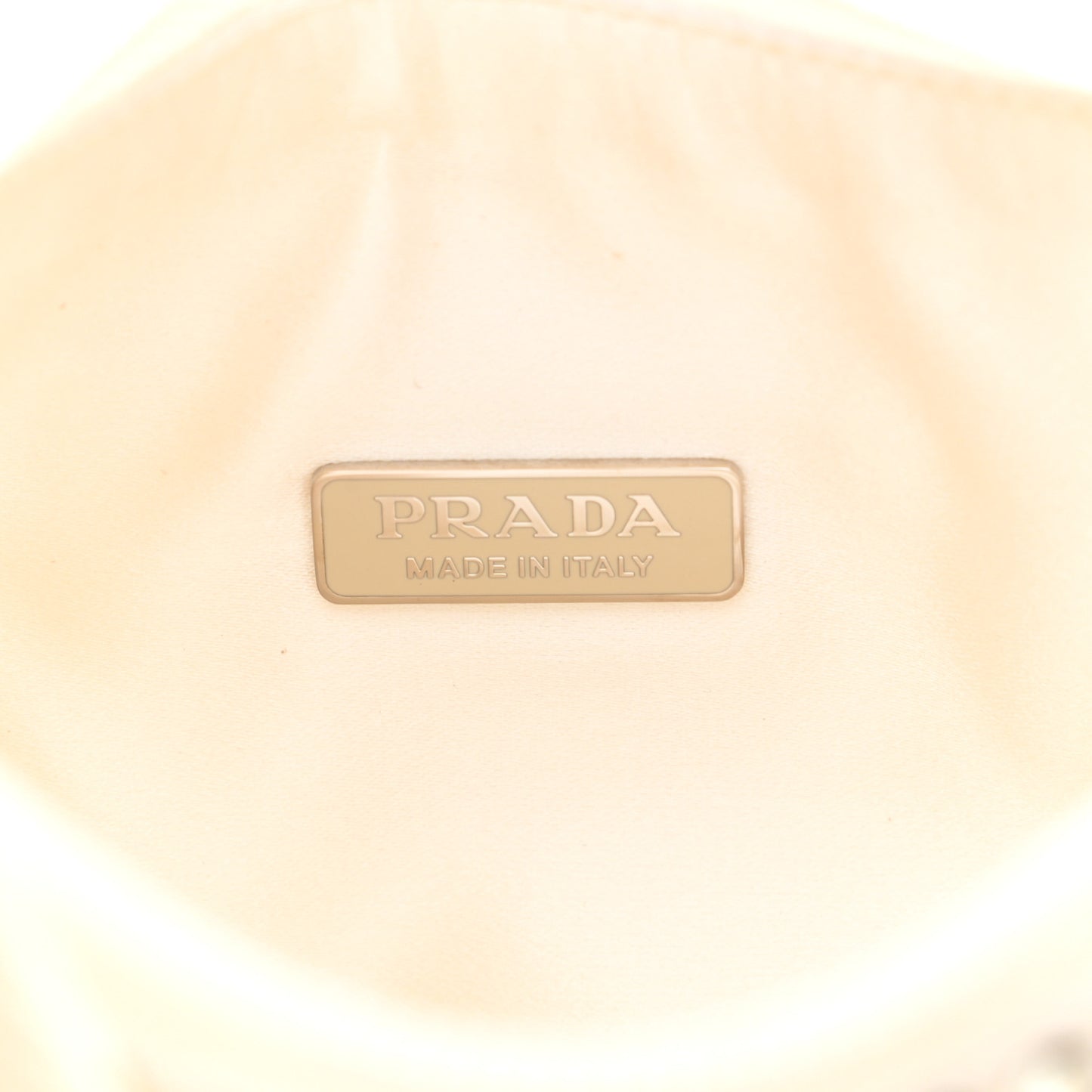 Satin Crystal Mini Re-Edition 2000 Bag White