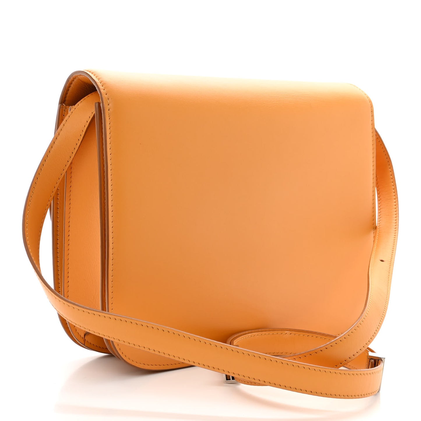 Box Calfskin Medium Classic Box Flap Bag Orange