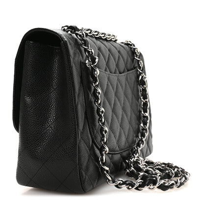 Chanel Caviar Quilted Jumbo Single Flap Black 3 of 11