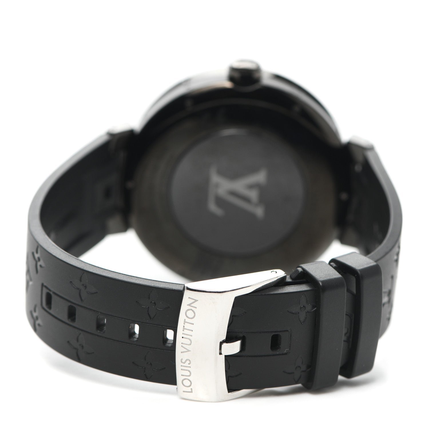 Louis Vuitton Stainless Steel Rubber 42mm Connected Tambour Horizon SmartWatch Black 3 of 7