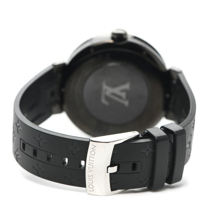 Louis Vuitton Stainless Steel Rubber 42mm Connected Tambour Horizon SmartWatch Black 3 of 7