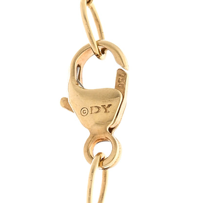 David Yurman 18K Yellow Gold Diamond Initial K Charm Pendant Necklace 5 of 5