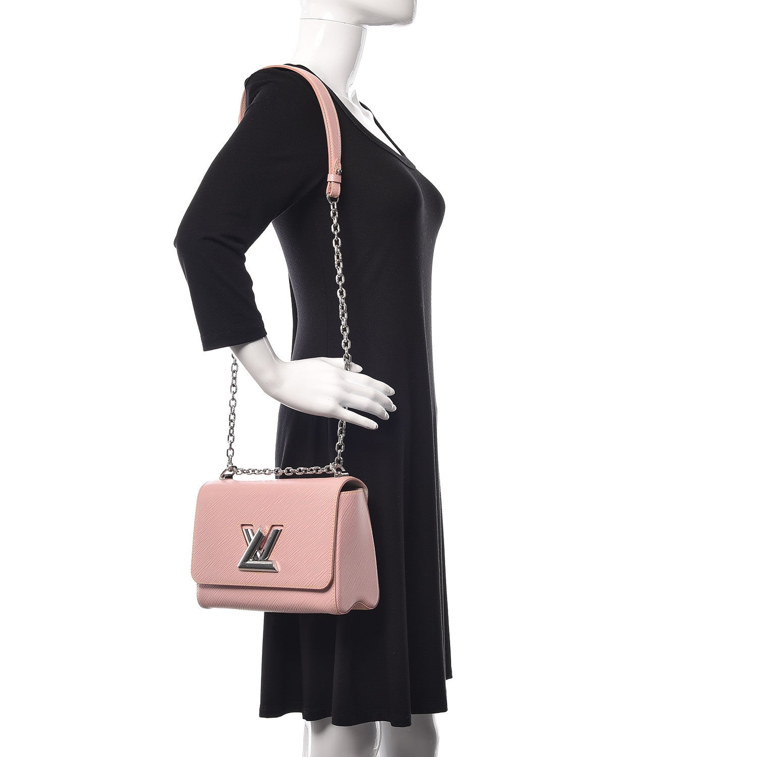 Louis Vuitton Epi Twist Shoulder Bag MM Rose Ballerine 2 of 17