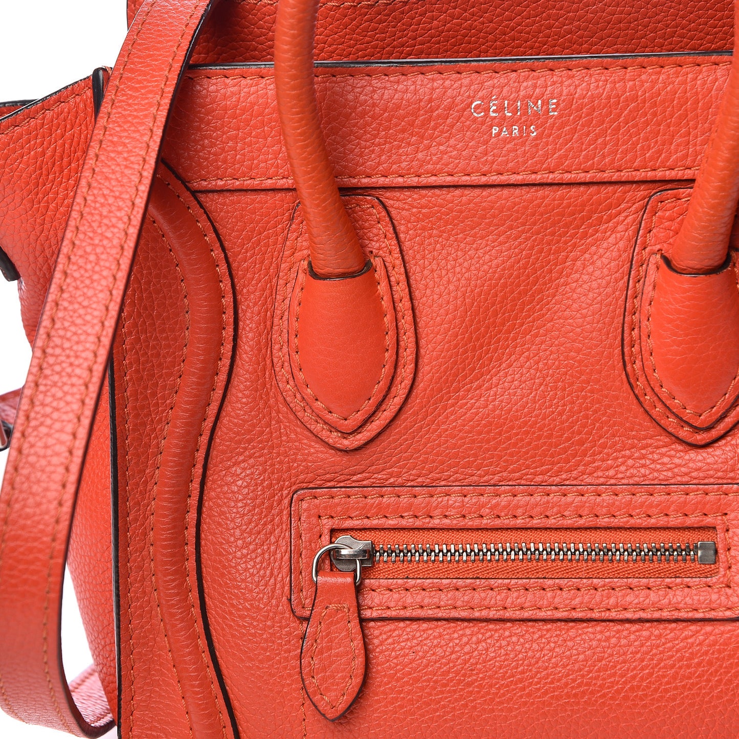Smooth Calfskin Nano Luggage Vermillion