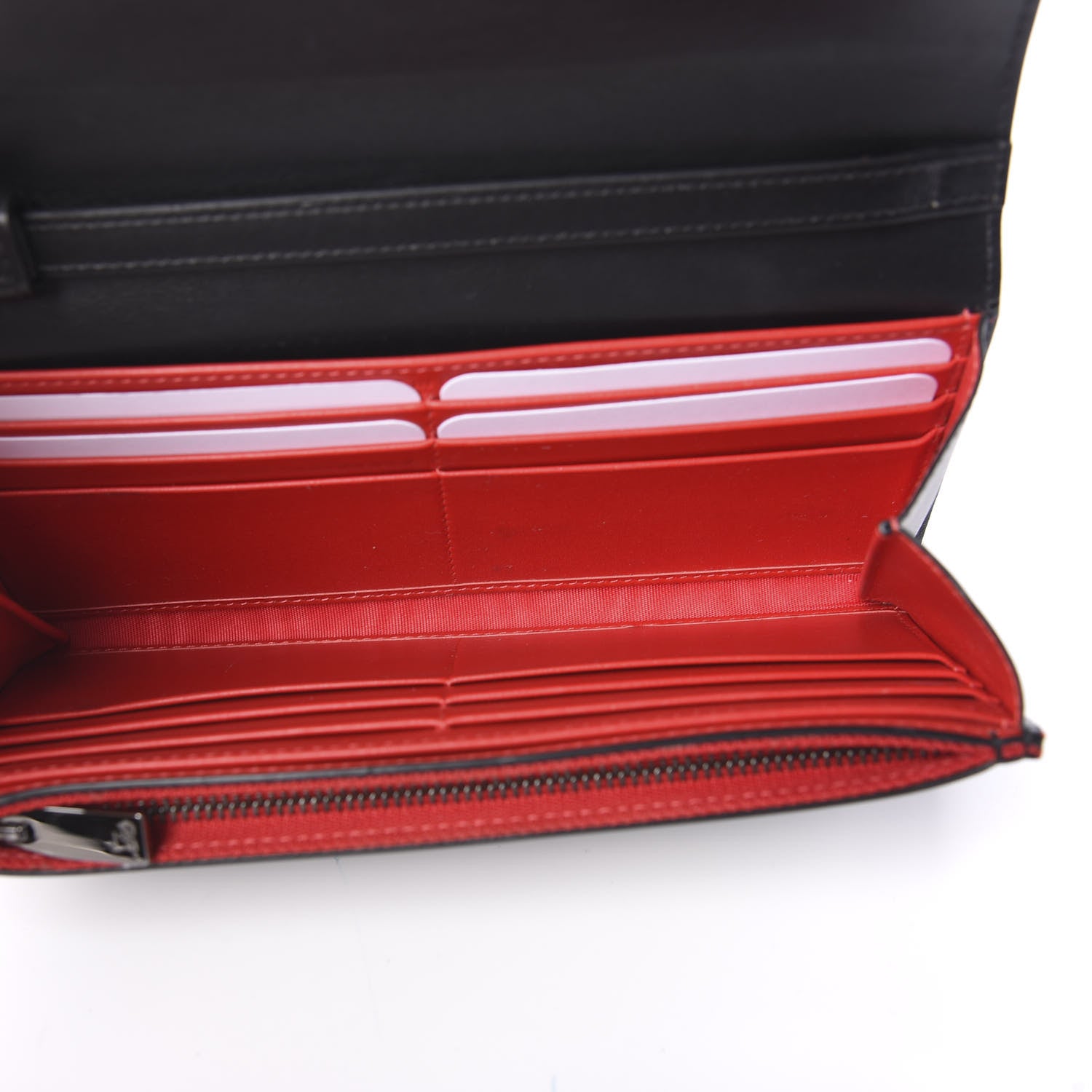 Christian Louboutin Calfskin Macaron Spiked Flap Wallet Black 4 of 8