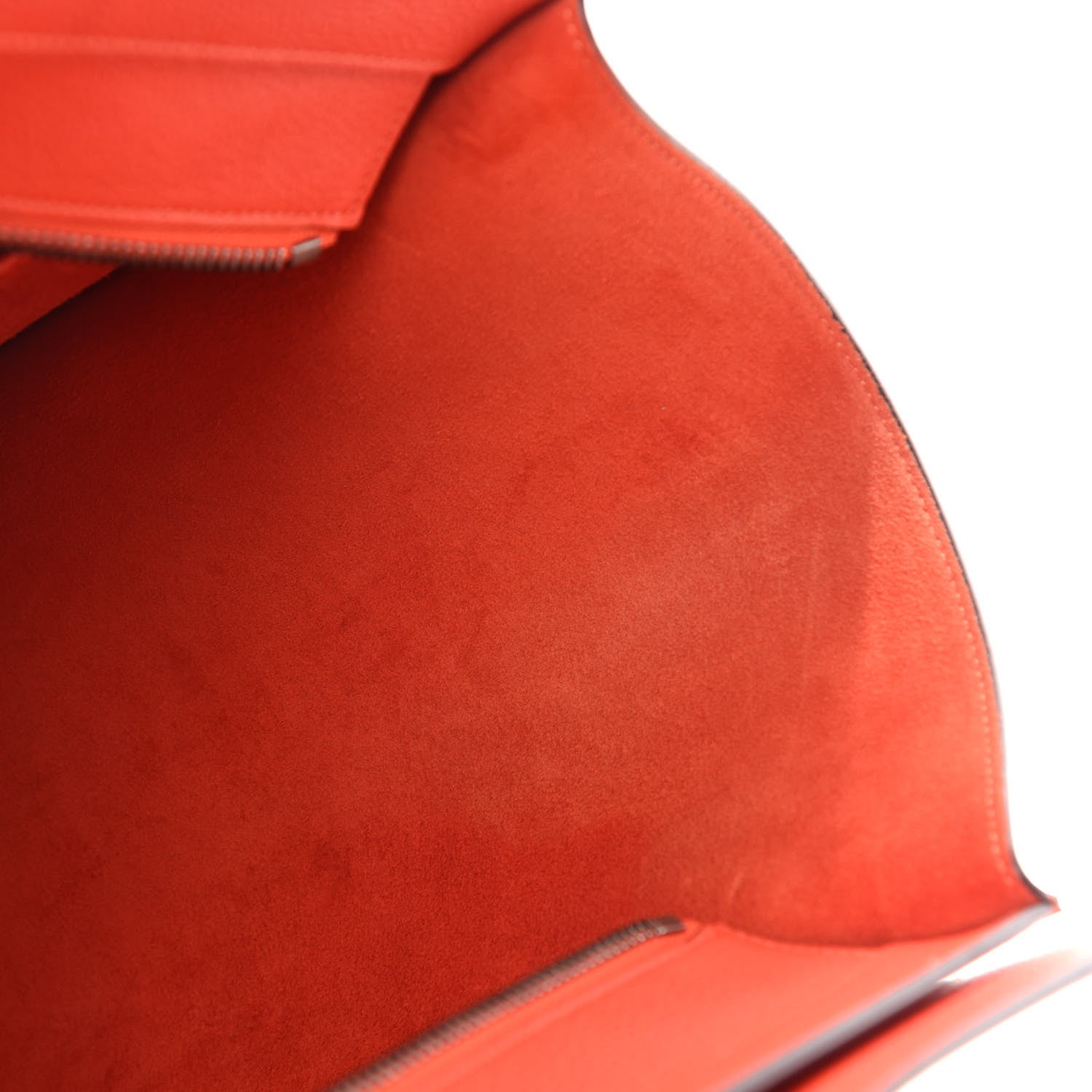 Celine Drummed Calfskin Mini Luggage Vermillion 8 of 11