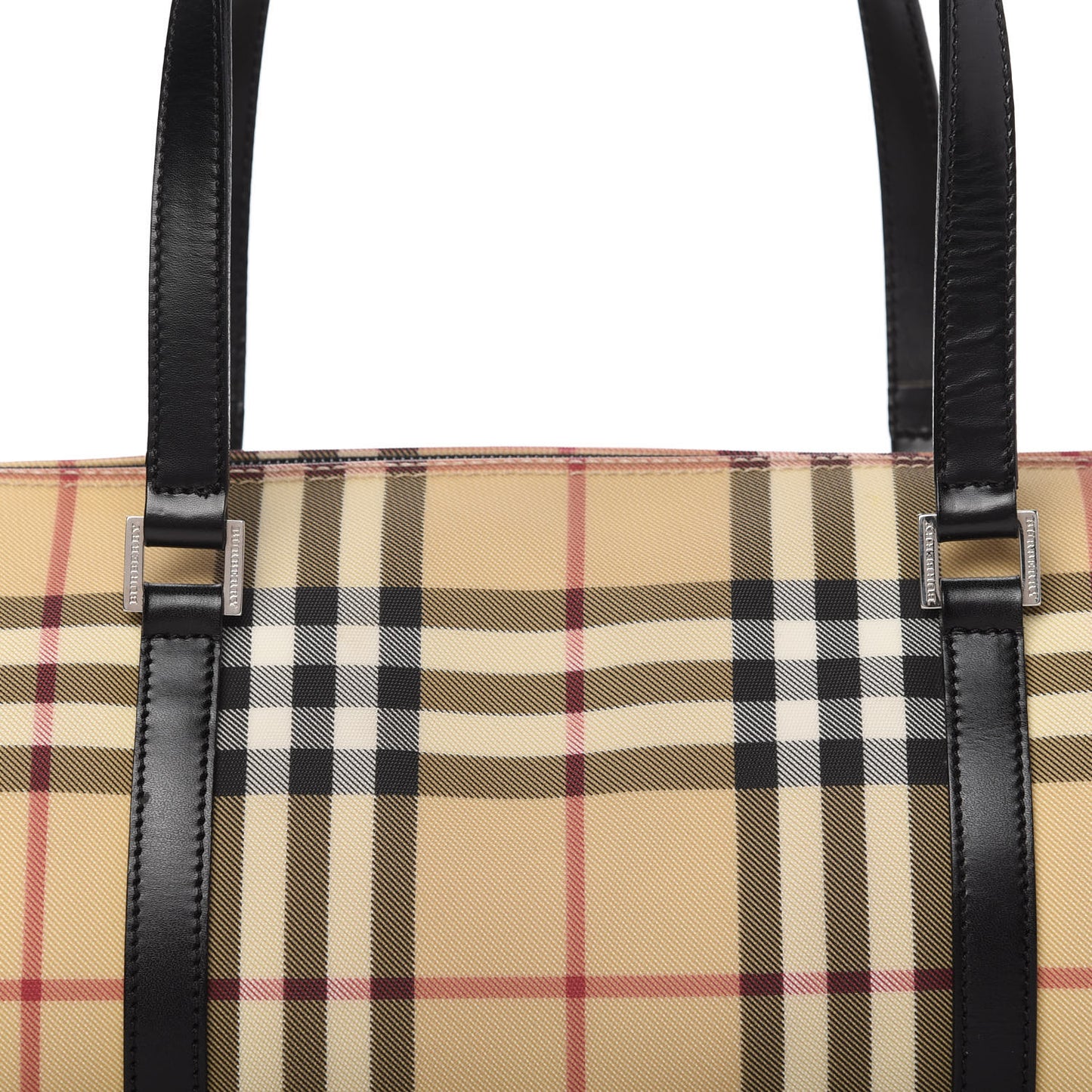 House Check Barrel Bag Black