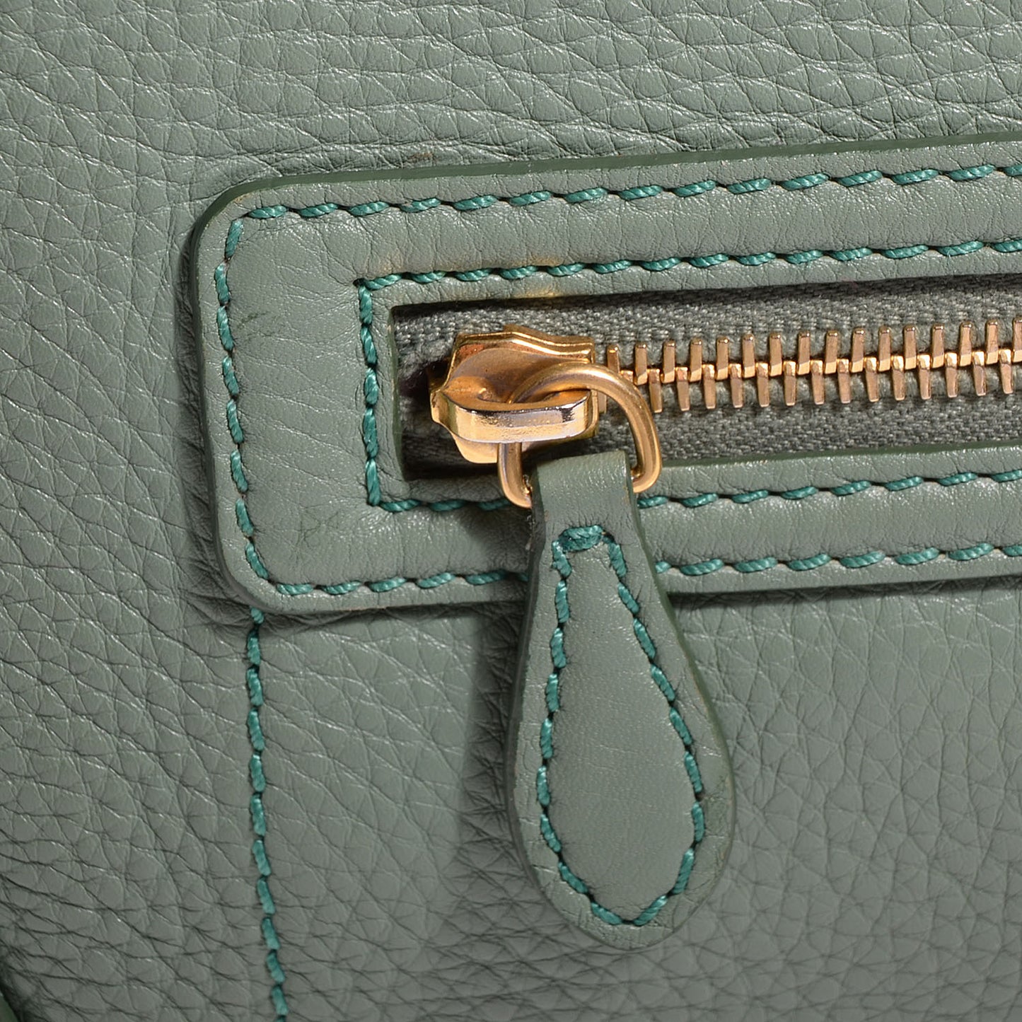 Pebbled Leather Mini Luggage Almond