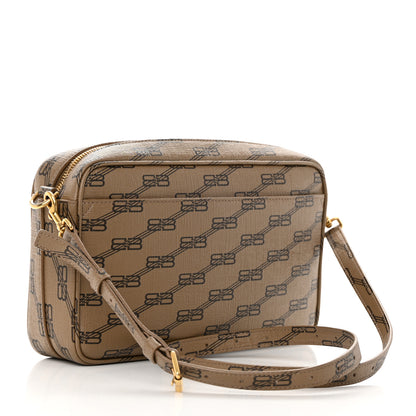 Balenciaga Coated Canvas BB Monogram Medium Signature Camera Bag Beige Brown 3 of 14
