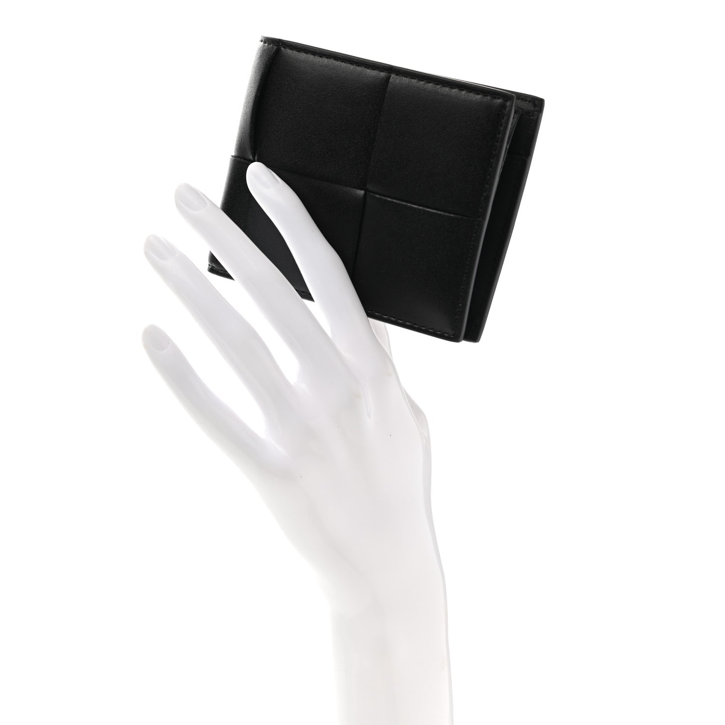 Nappa Maxi Intrecciato Card Holder Wallet Black