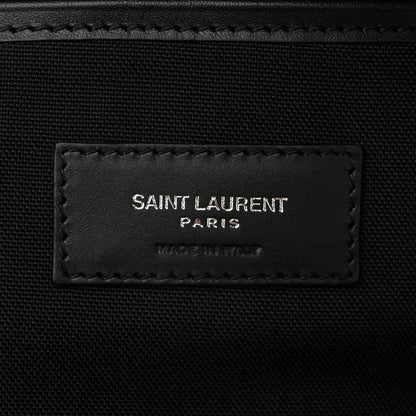 Saint Laurent Shearling City Backpack Natural Black 6 of 10
