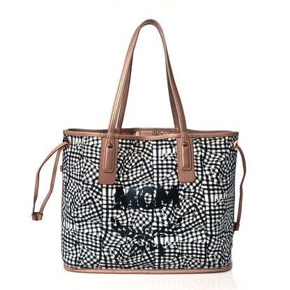 MCM Metallic Visetos Medium Liz Reversible Shopper Tote Champagne Gold 11 of 18