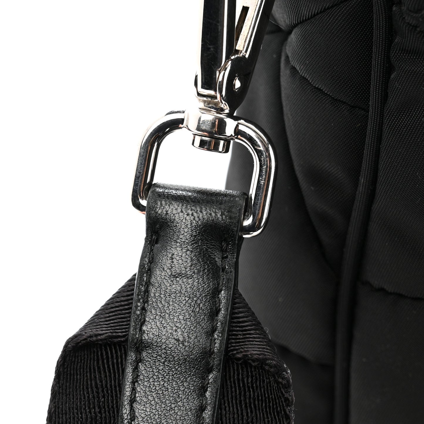 Re-Nylon Quilted Padded Flap Shoulder Bag Black