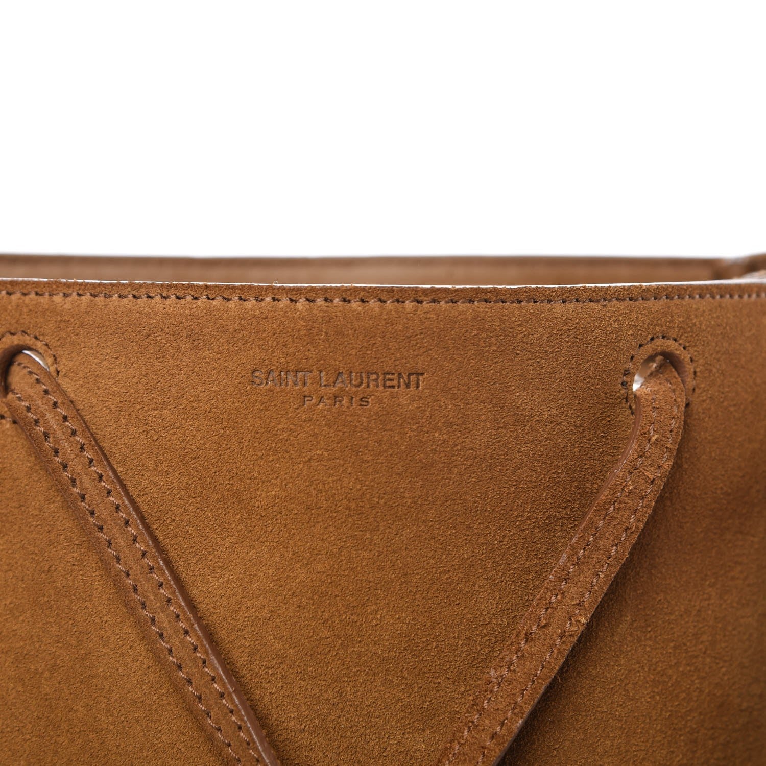 Saint Laurent Suede Calfskin Fringe Festival Backpack Light Ocre 8 of 9