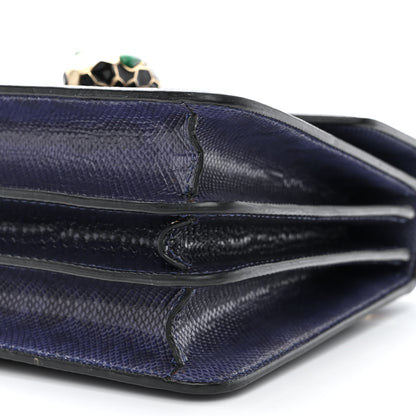 Bulgari Karung Serpenti Forever Top Handle Navy Blue 11 of 11