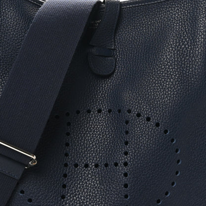 Hermes Taurillon Clemence Evelyne III PM Bleu Nuit 8 of 10