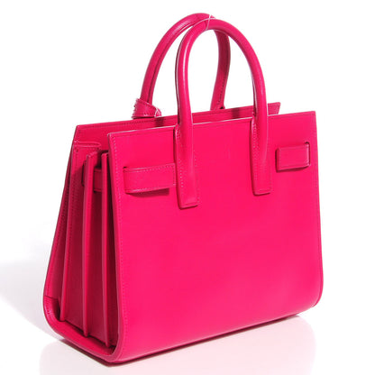Saint Laurent Calfskin Nano Sac De Jour Lipstick Fuchsia 4 of 8