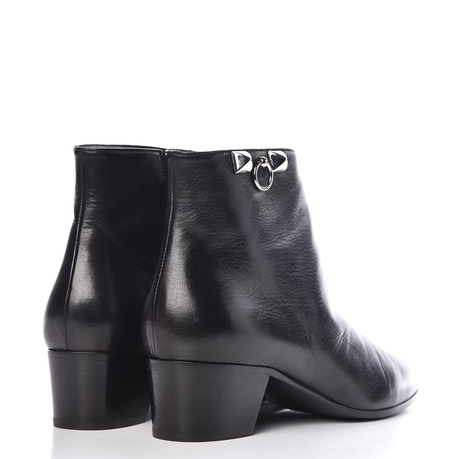 Hermes Goatskin Sixtine Ankle Boots 39 Black 4 of 10