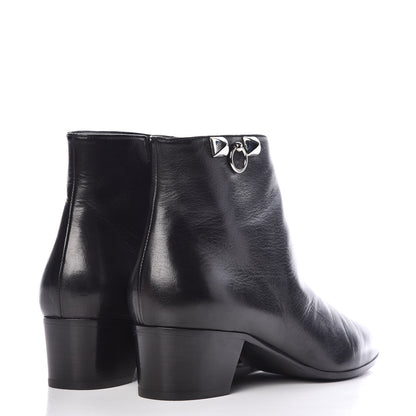 Hermes Goatskin Sixtine Ankle Boots 39 Black 4 of 10